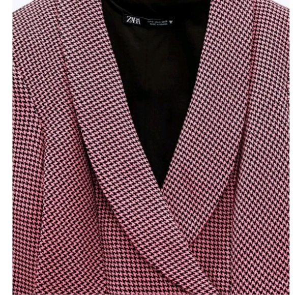 NWT Zara Houndstooth Blazer Dress Size Size S - Picture 4 of 10